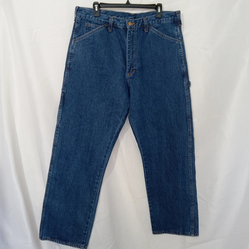 Round House Carpenter Jeans 36x30 Made In USA Blue Denim Work Pants NWT Utility - Picture 6 of 12